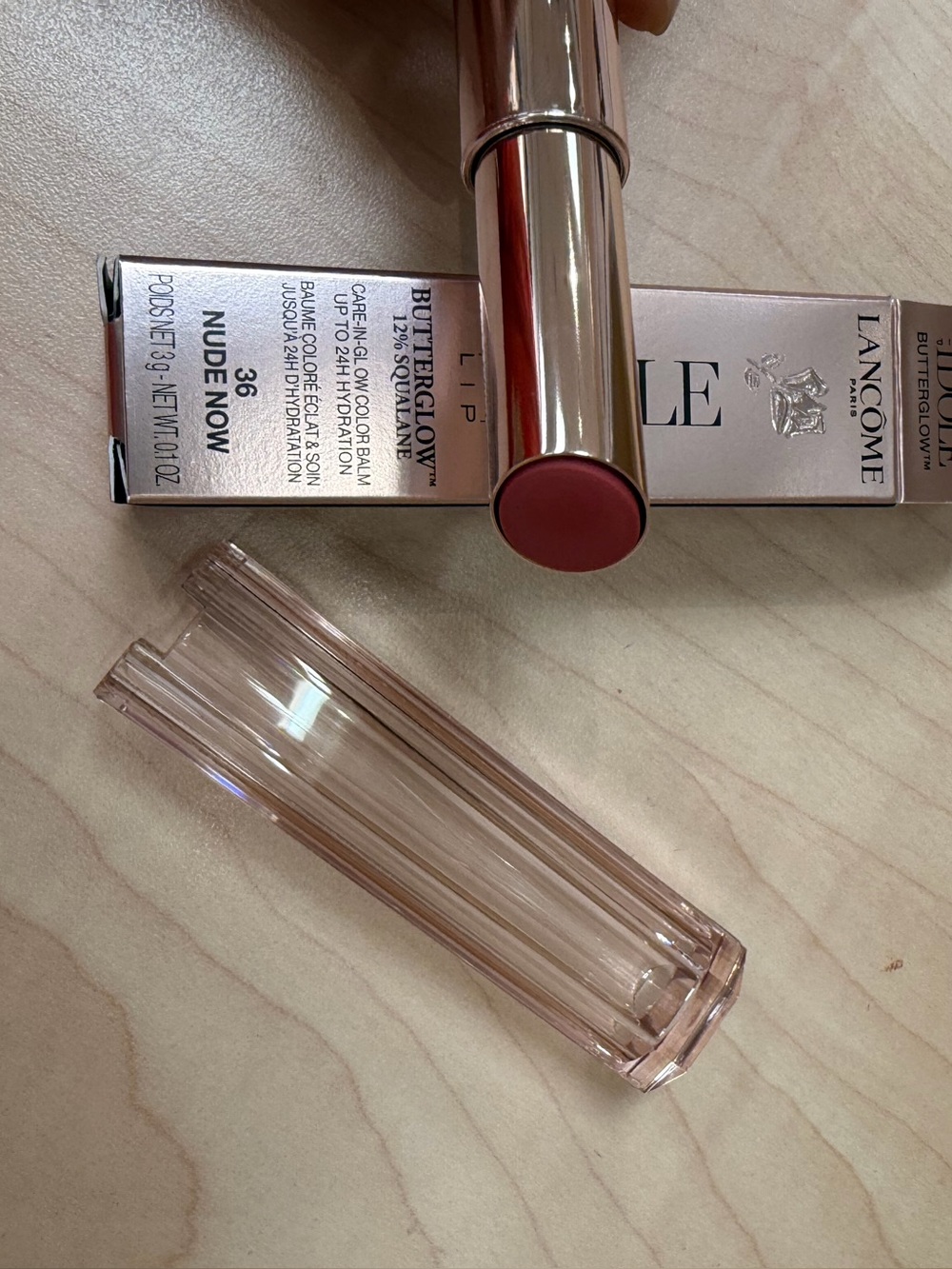 Lancome Idole Butterglow Colorbalm #36 Nude Now  new in box